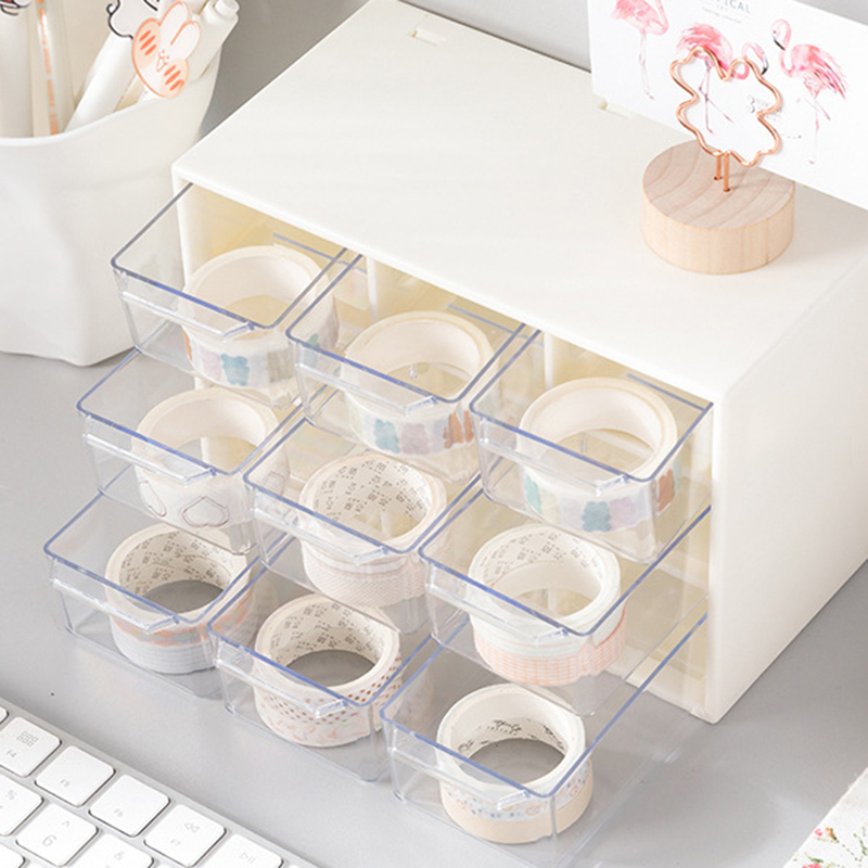 Hộp Nhựa Trong Suốt 9 Ngăn Đựng Đồ Tiện Dụng