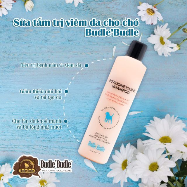 🐶 Dầu tắm trị viêm da cho chó Budle 'Budle