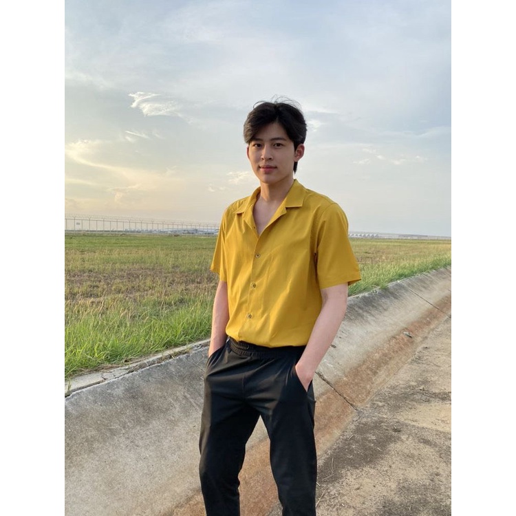 Áo Sơ mi Cổ Vest Tay ngắn AURONA II CVC - Giá sỉ Unisex