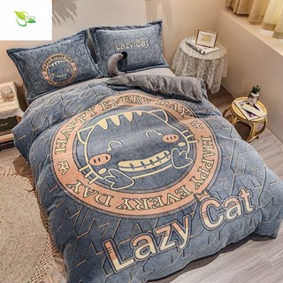 Bộ chăn ga gối drap giường nỉ nhung 5D tuyết sữa cao cấp mới nhất