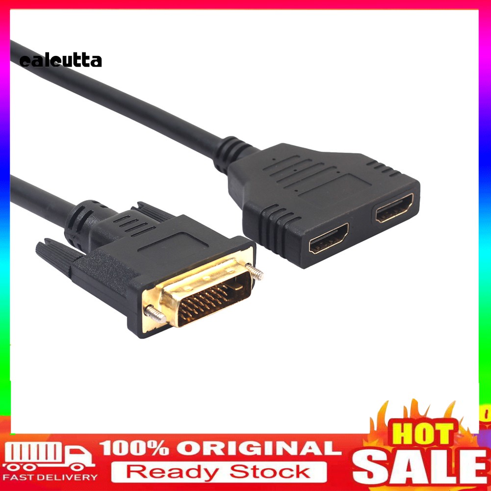 Cáp chuyển đổi 2 cổng HDMI sang 1 đầu DVI 24+1