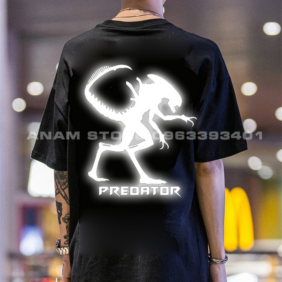 Áo thun phản quang tay lỡ nam nữ Perdator