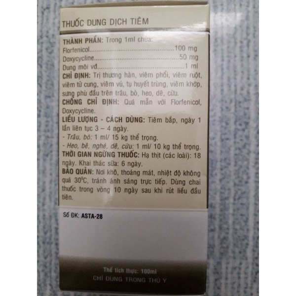 Viêm phổi, thương hàn chai 100ml. Doxy Sone 100ml
