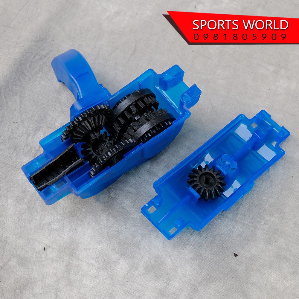 COMBO Hộp rữa sên xe đạp cầm tay kèm bàn chải vệ sinh sên líp