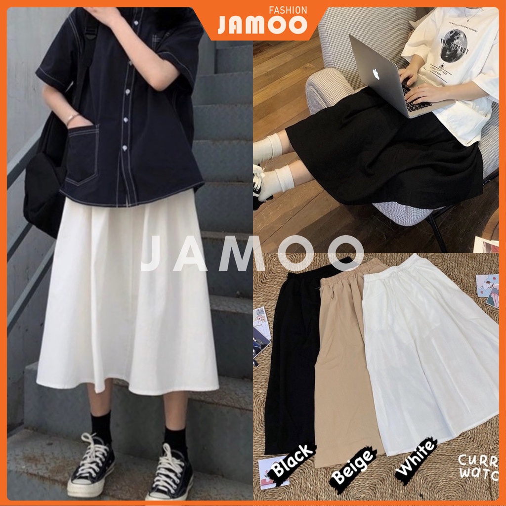 CHÂN VÁY NỮ, CHÂN VÁY ĐŨI HÀN TÚI XẺ JAMOO
