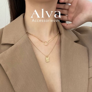 Dây Chuyền Nữ, Vòng Cổ Nữ 2 Tầng Có Thể Tách Rời Cổ Điển Alva Accessories DC17 Ladonna Phụ Kiện Trang Sức Đẹp
