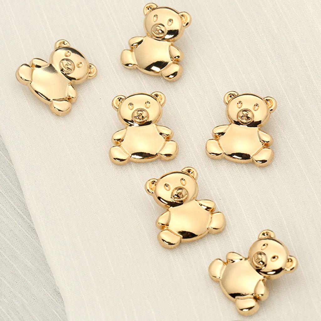 Bộ 5 / 10 Nút Thiết Kế Sáng Tạo Độc Đáo|Phụ Kiện Trang Trí Nút Túi May Hình Gấu Dễ Thương