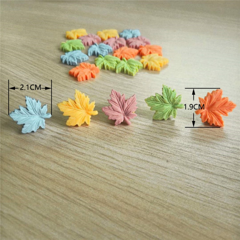 Set 10 Kẹp Tóc Hình Lá Phong Bằng Nhựa Resin 30#