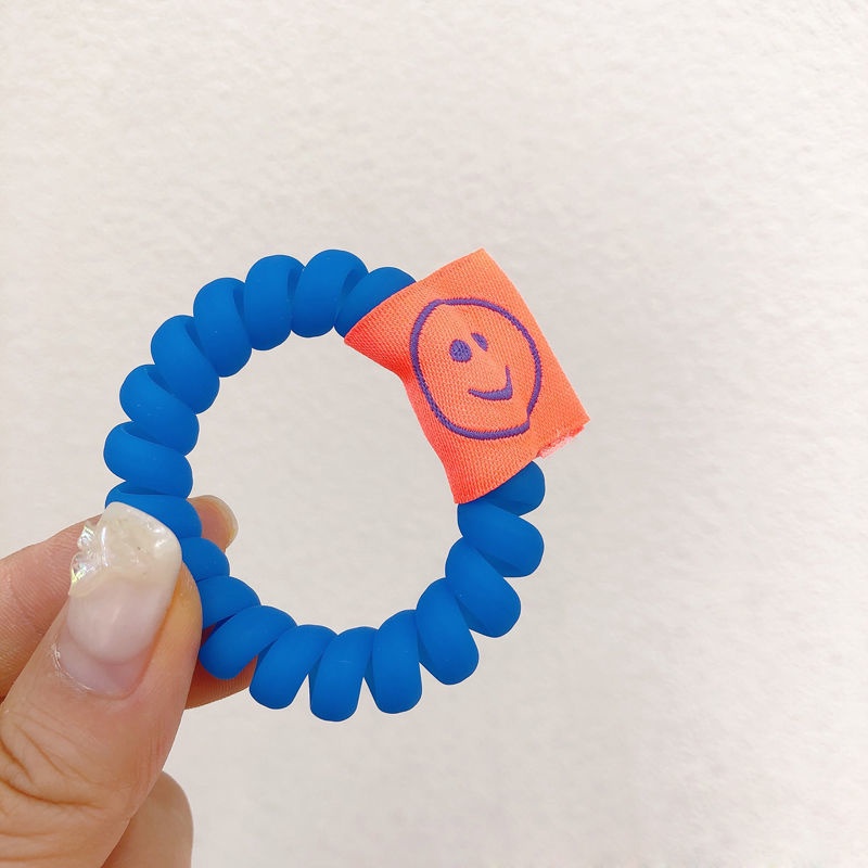 Dây Buộc Tóc Hình Mặt Cười Màu Kẹo Dạ Quang Phong Cách Hàn Quốc Đơn Giản Thời Trang Cho Nữ
