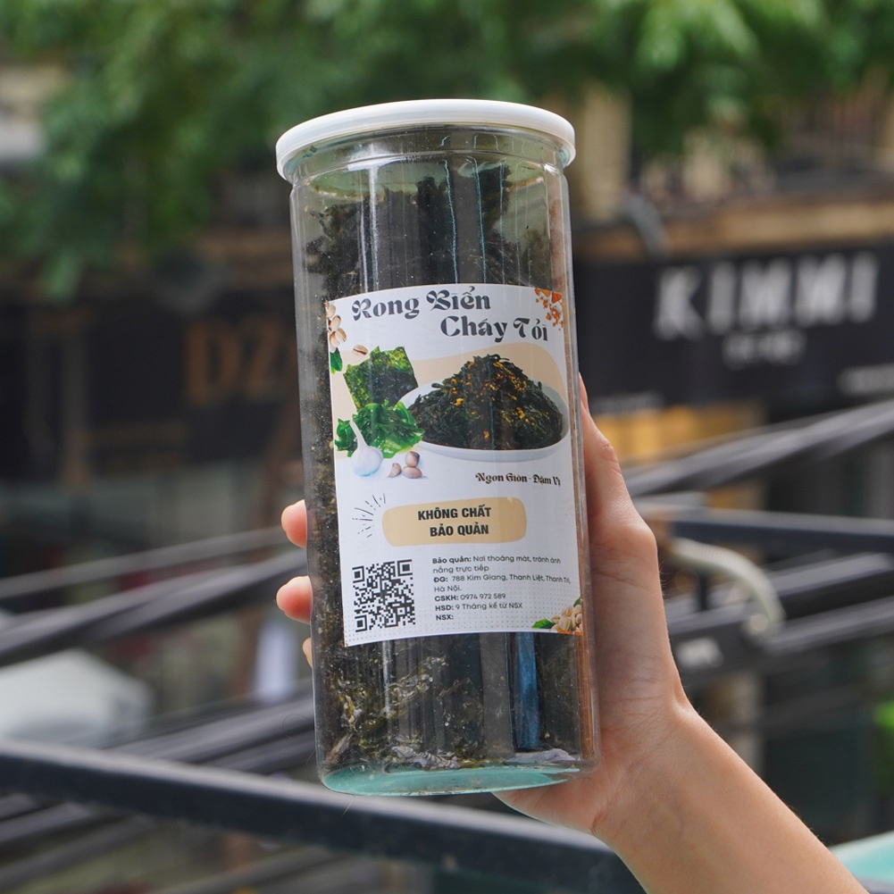 Rong biển cháy tỏi T9 hũ pet 200gr thơm ngon đậm vị đồ ăn vặt Hà Nội giá rẻ giàu dinh dưỡng