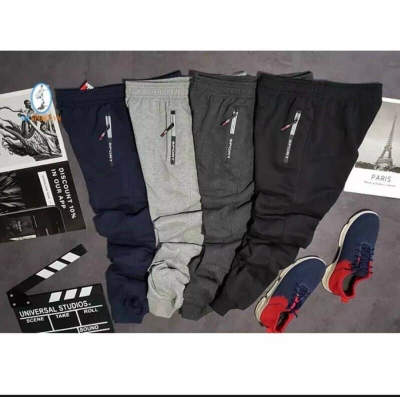 Quần jogger khóa kéo unisex bigsize 38-105kg nam nữ - Quần thể thao túi có khóa kéo nam nữ bigsize