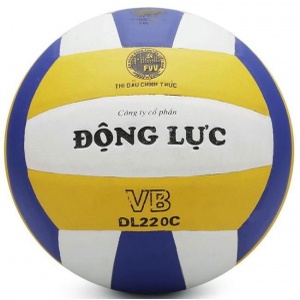 Quả bóng chuyền thi đấu, Quả bóng chuyền Động Lực DL 220C - Dungcusport tặng lưới + kim bơm