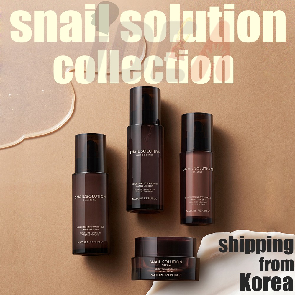 Kem ốc sên dưỡng da NATURE REPUBLIC hiệu quả độc đáo NATURE REPUBLIC SNAIL SOLUTION Cream snail toner snail emulsion