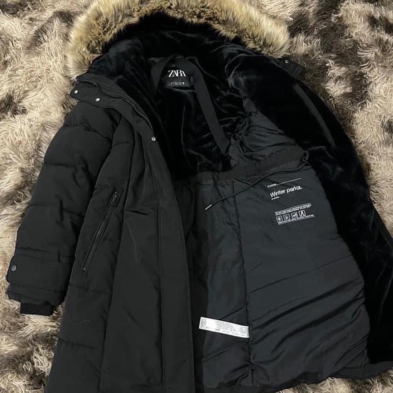 Áo parka lót  lông zara xuất xịn
