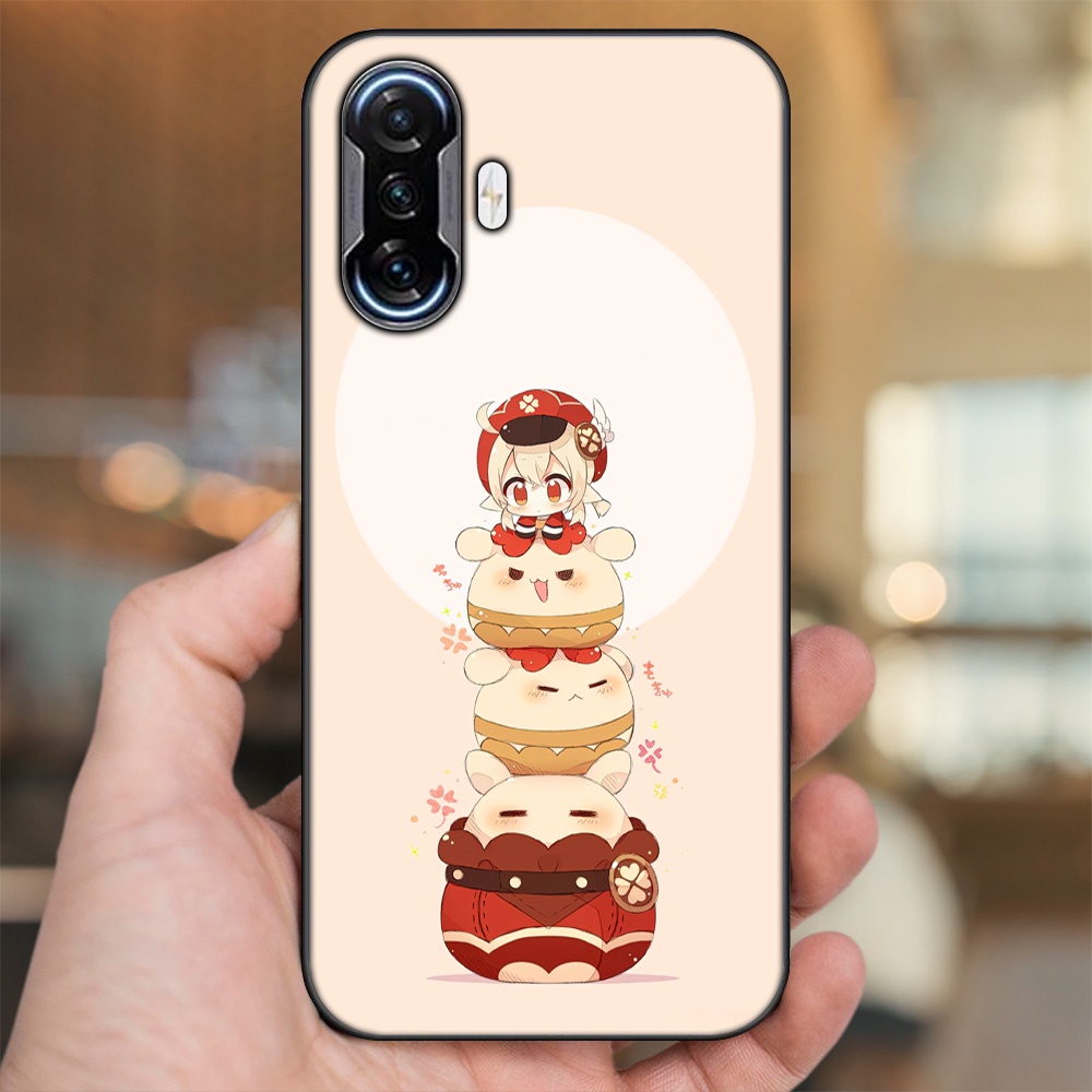 Ốp lưng Xiaomi K40 Gaming viền đen in hình Klee Genshin Impact