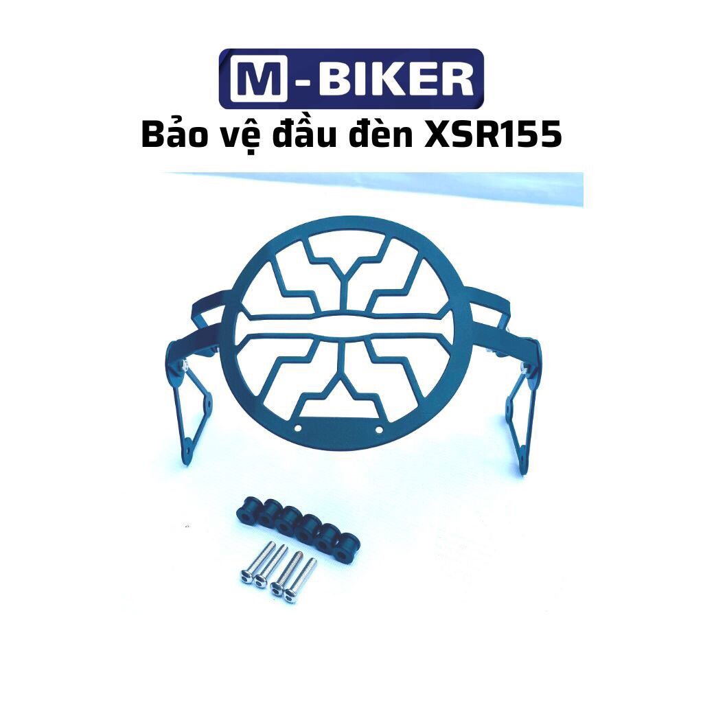 Bảo vệ đầu đèn cho yamaha xsr155, che đầu đèn yamaha xsr155, sơn tĩnh điện màu đen chính hãng Mbiker