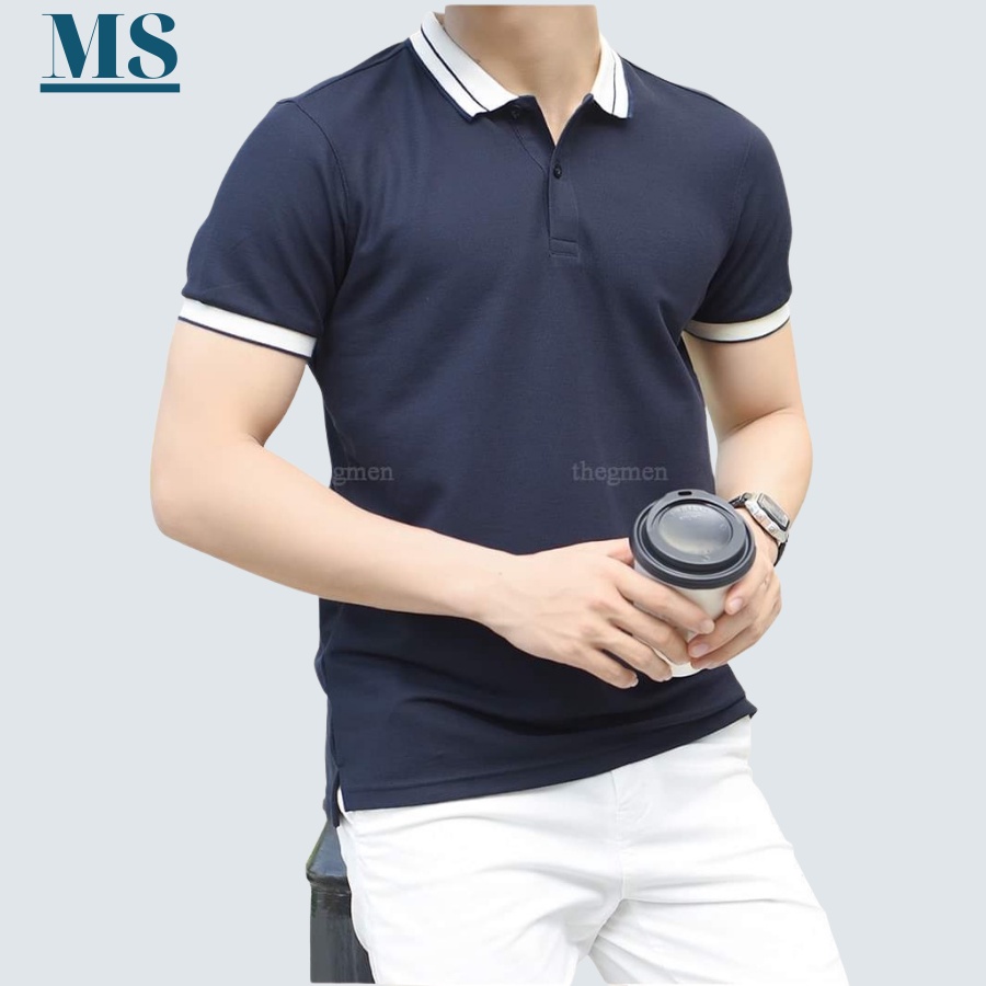 Áo polo viền tay và viền cổ, áo thun nam thời trang nam Menswear chất vải co giãn, form đẹp thời trang Hàn Quốc