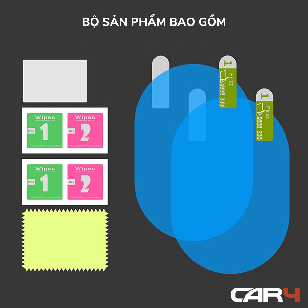 Miếng dán mưa ô tô, xe máy dán kính và gương chiếu hậu Car4 - (KM Khai Trương)