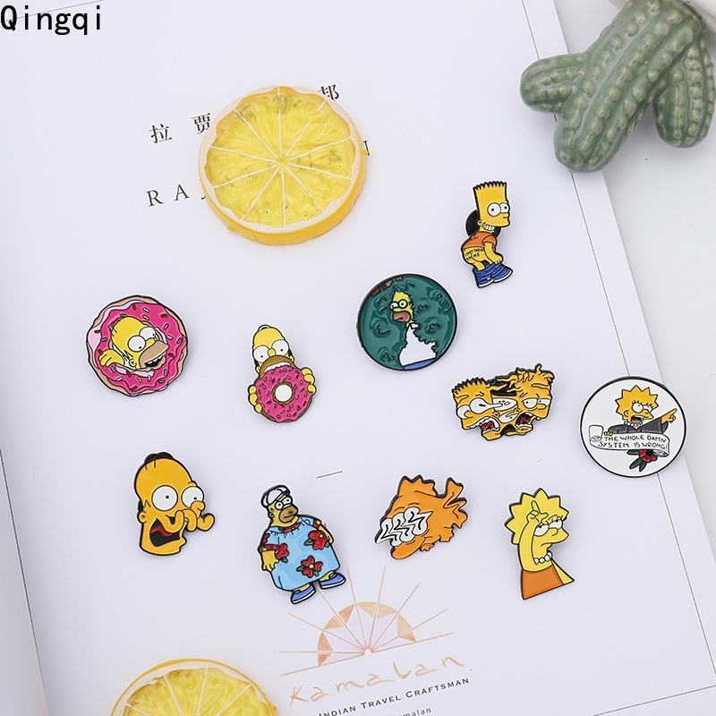 Ghim cài áo Miss Zoe hình nhân vật hoạt hình The Simpsons vui nhộn