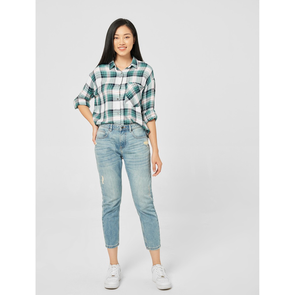 [Mã FAMALLT5 giảm 15% đơn 150k] Quần jeans nữ 6BJ20A005 Canifa