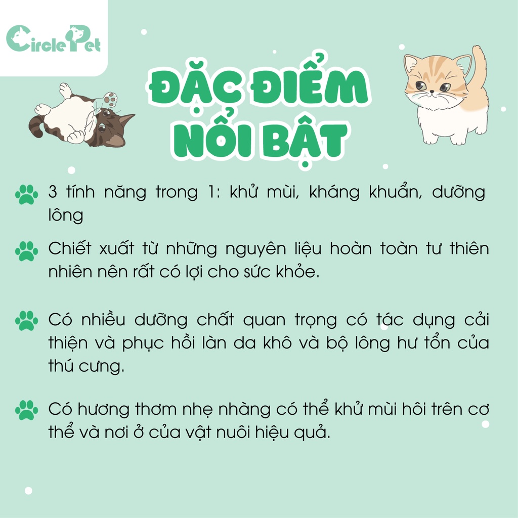 Xịt Khử Mùi Dưỡng Lông Budle'Budle Dành Cho Thú Cưng Baby Powder 530ml - Circle Pet