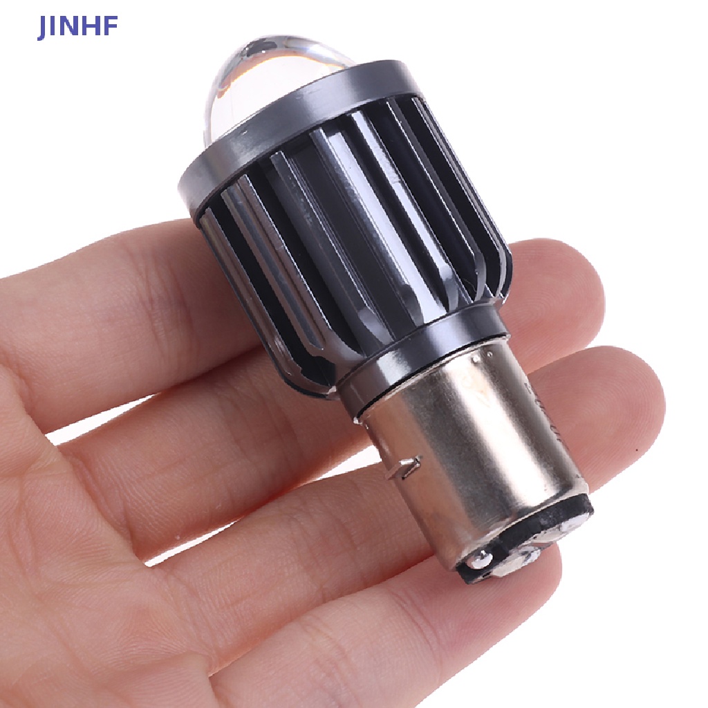 Đèn Pha Led H4 / H6 BA20D Hai Màu Sắc Dành Cho Xe Mô Tô Jinhf