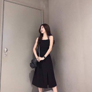 Đầm maxi hở lưng cột dây đan - Kèm ảnh thật