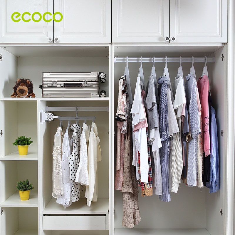 Móc treo quần áo ECOCO đa năng 5 tầng xoay 360 độ tiện lợi tiết kiệm diện tích treo
