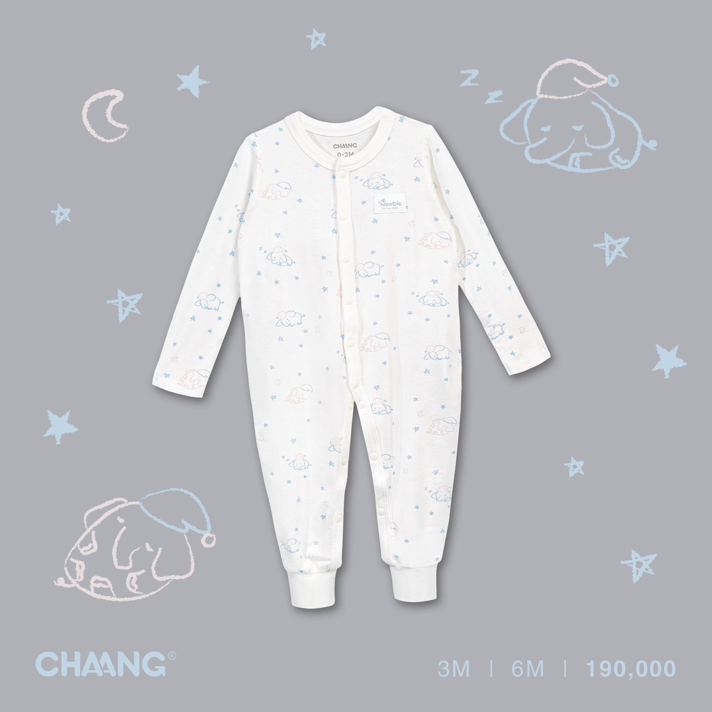 Chaang Body sơ sinh dài tay cúc giữa Dreamy cho bé