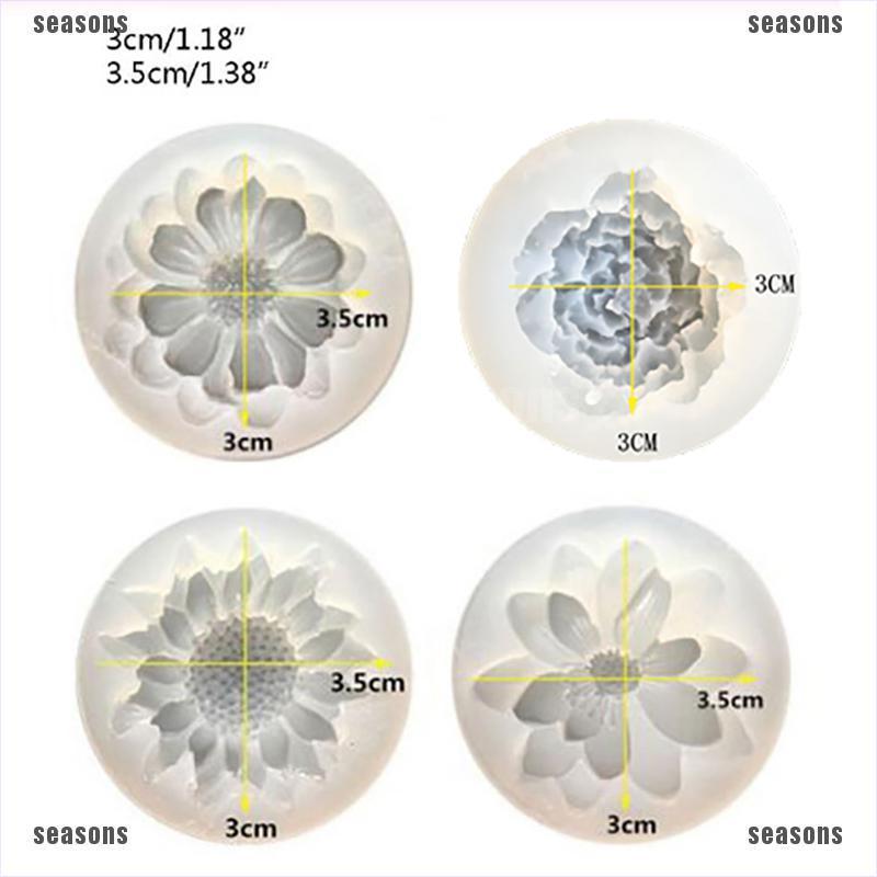 Khuôn Silicone Làm Bánh Hình Bông Hoa 3d 4 Phong Cách Khác Nhau Tiện Dụng