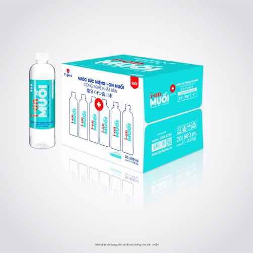 Thùng 20 chai Nước súc miệng ion Muối 680ml