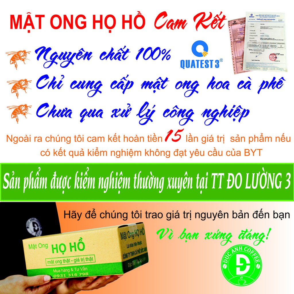 1 Lít Mật Ong Nguyên Chất Hoa Cà Phê D Cà Phê Đức Anh