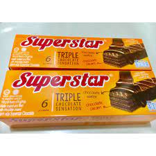 Hộp Bánh Xốp Superstar Chocolate 108g (6x18g)