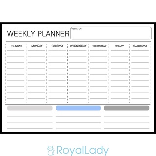 #ROYALLADY#Magnetic Whiteboard Creative Refrigerator Sticker Rewritable Weekly Planner