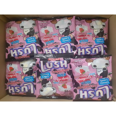 Kẹo bò sữa Thái Lan LUSH [HÀNG NHẬP KHẨU] vị sữa-dâu-mật ong 160g