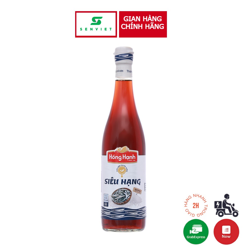 Nước mắm siêu hạng Hồng Hạnh 35 độ đạm chai 600ml [tặng chén cho đơn nowship]