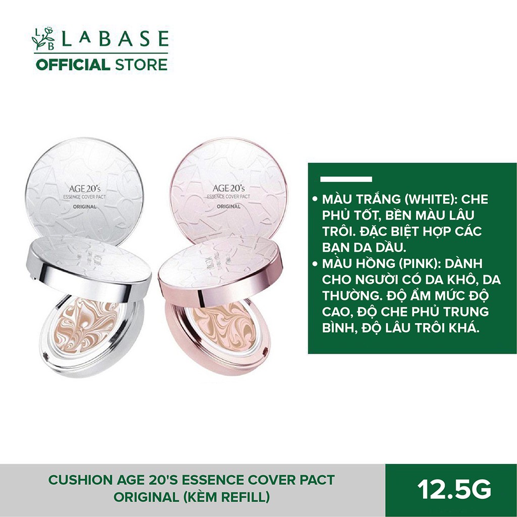 Phấn Nền Lạnh Kim Cương Age 20's Essence Cover Pact Original SPF 50+/PA+++ Diamond Edition (12.5g Kèm Refill) | BigBuy360 - bigbuy360.vn