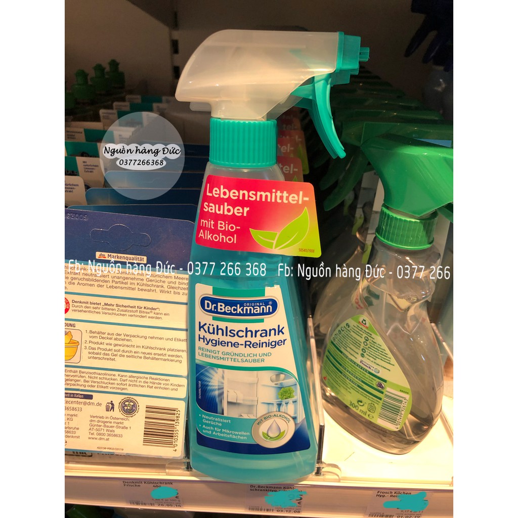 Xịt vệ sinh tủ lạnh hữu cơ Khử mùi, Diệt khuẩn Dr Beckmann Đức - Dr. Beckmann ( lò vi sóng, lò nướng, tủ đông)
