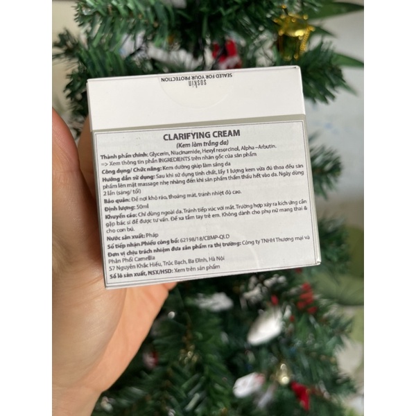 ✅ Kem dưỡng trắng da Soskin Clarifying Cream 50ml của Pháp