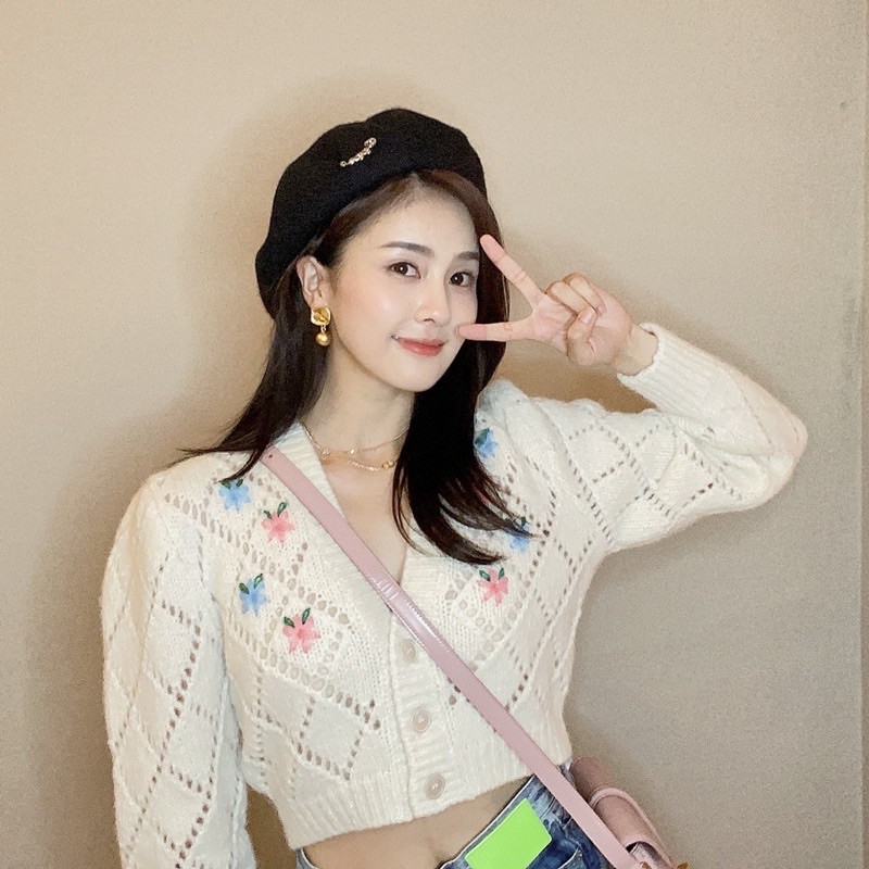Áo croptop len Bạch Lộc