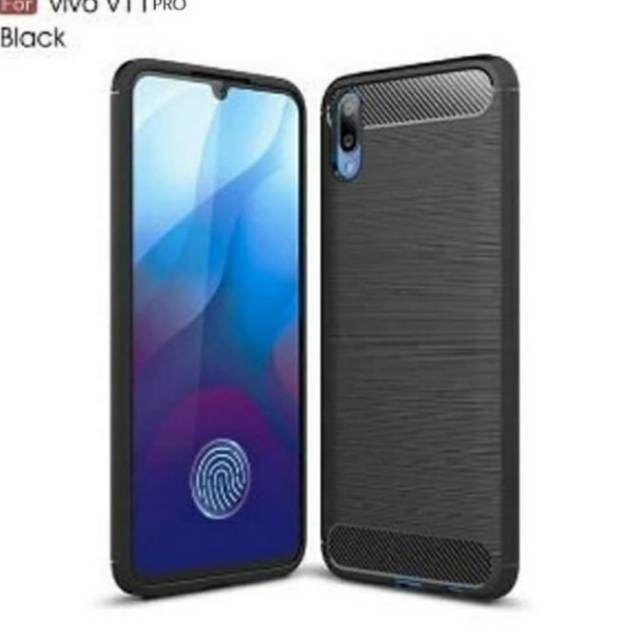 Ốp Lưng Sợi Carbon Cho Vivo V11 Pro / Case Ipaky / Silicon / Back