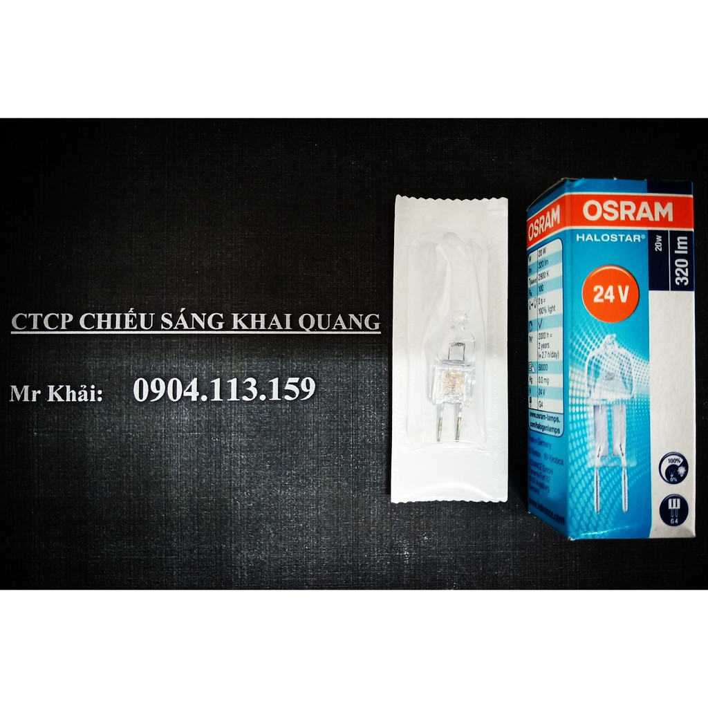 (SALE) Bóng đèn halogen Osram 64435 20W 24V đui G4