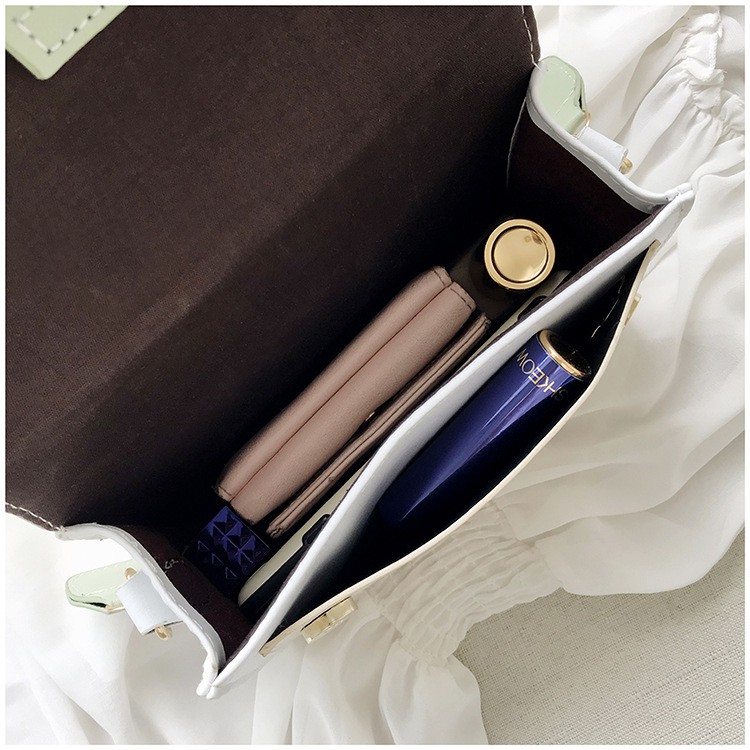 TÚI ĐEO CHÉO NỮ PHỐI MÀU DÁNG VUÔNG NẮP TRƠN TT 61 | BigBuy360 - bigbuy360.vn