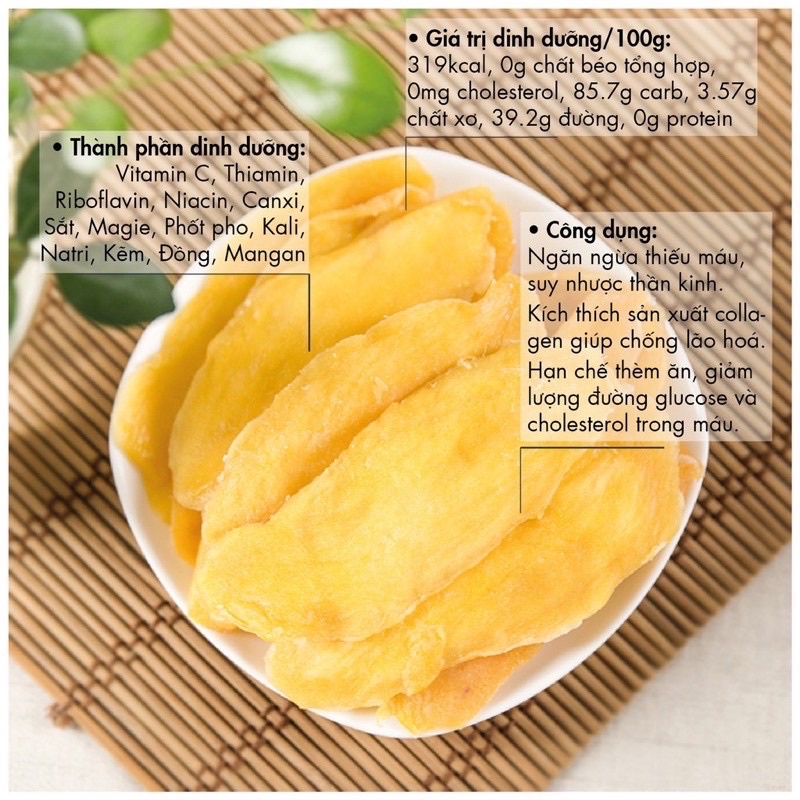 Xoài sấy dẻo thơm ngon chuẩn vị 200g