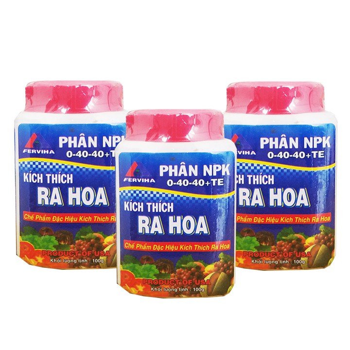 Phân bón siêu tạo mầm hoa 0-40-40 công thức đột phá - Combo 3 lọ 100g