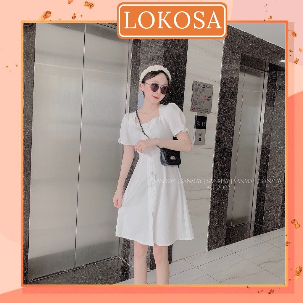 Váy Công Sở LOKOSA Đầm Công Chúa Cao Cấp Ôm Body Dáng Suông Hàn Quốc đi chơi dự tiệc sang trọng trẻ trung VD021
