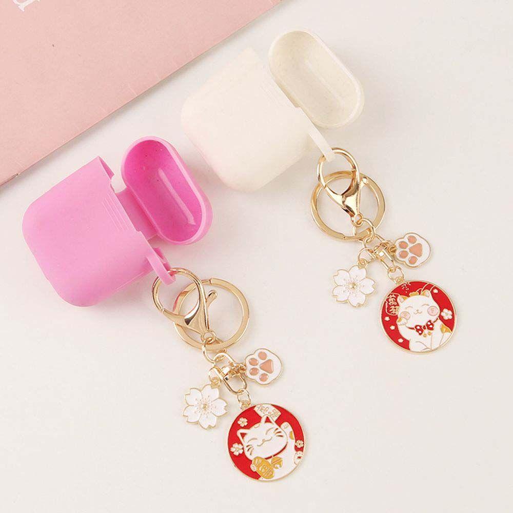 Móc Khóa Hình Mèo Bằng Kim Loại Thời Trang Nhật Bản