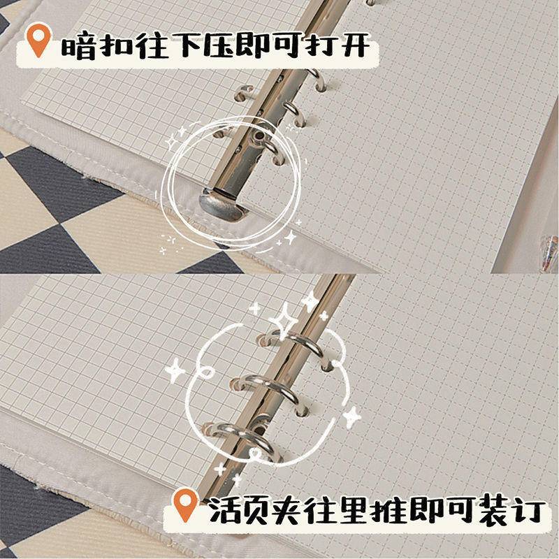 ⭐ iLado ⭐  Hình trái tim vải vóc sổ tay A5/A6 tài khoản tay sáng tạo dễ thương vở kẻ ngang sổ ghi chép notebook binder a5 sổ ghi chép sổ tay ghi chép vở lò xo kẻ ngang sổ lò xo kẻ ngang marker học văn phòng phẩm sổ ghi chú sticker