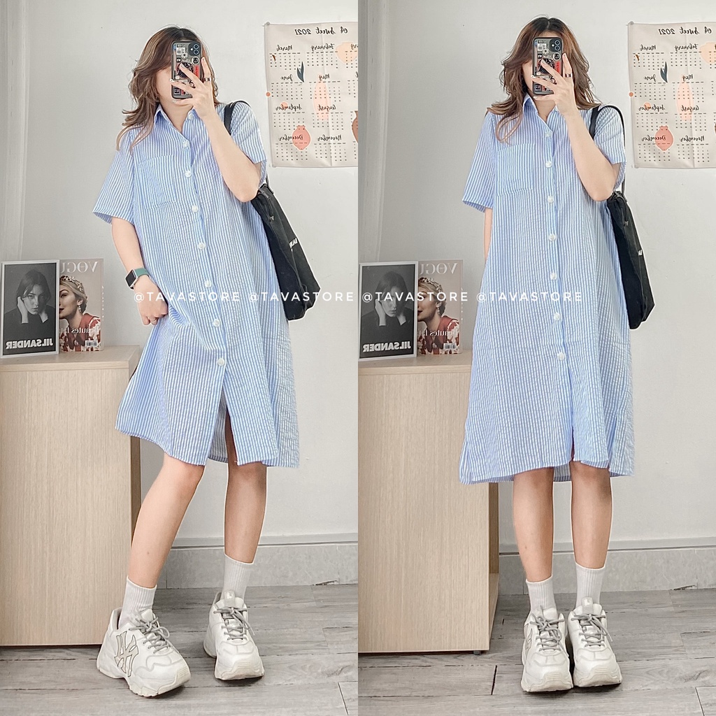 Đầm sơmi kẻ sọc 5150