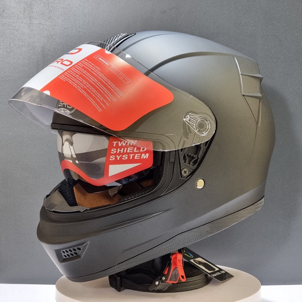 Mũ bảo hiểm FullFace GRO ST26 chuyên phượt 2 kính, an toàn, hiện đại, Freesize vòng đầu từ 56-59cm